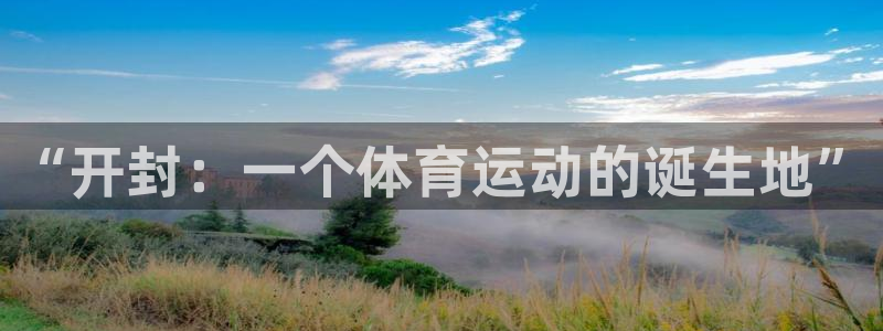 OE欧亿全站注·册：“开封：一个体育